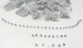 1000+ Baby Beads Plastic Letter #s Round 1/4&quot; White Black Red Hearts US ... - £30.36 GBP