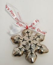 Roman 36772 Babys First Christmas Snowflake Ornament Color Silver image 4