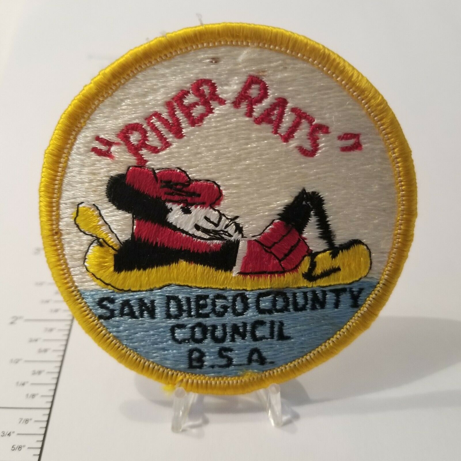 Vintage BSA San Diego County River Rats 3&quot; Diameter Round Patch - $9.78
