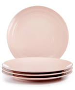 Martha Stewart Collection Color Striping Dinner Plates, Set of 4 Color Pink - £30.46 GBP