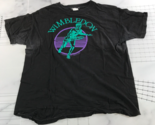Vintage Wimbledon T Shirt Mens Extra Large Black Teal Purple Tennis Player - $19.79
