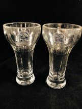 2 Vintage Miller chill Aztec Thunderbird beer drink pilsner style glass - £11.10 GBP