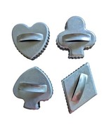 Vintage Aluminum Cookie Cutter Playing Card Bridge Diamond Heart Spade C... - $16.80 CAD