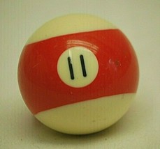 Pool Table Billiard Ball #11 Red Stripe Vintage Replacement Piece - £10.19 GBP