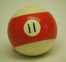 Pool Table Billiard Ball #11 Red Stripe Vintage Replacement Piece - £10.19 GBP