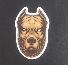 Brown Pitt Bull Wild Angry Animal Sticker 2.5&quot; x 1.75&quot; (N) - $1.64