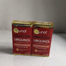 2 Pack Qunol Mega CoQ10 Natural Ubiquinol Dietary Supplement Softgels - 60ct - £29.92 GBP
