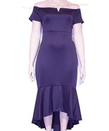 Navy Blue Plus Size Hi-Lo Wedding Dress 2XL 3XL - £59.86 GBP