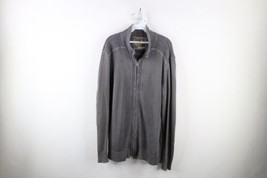 Buckle BKE Mens Size Large Athletic Fit Knit Full Zip Cardigan Sweater Gray - £35.57 GBP