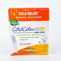 Boiron Coldcalm Baby Liquid Doses Cold Relief 30ct .034oz BB06/25 Homeop... - £9.70 GBP