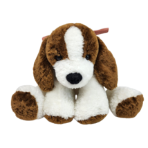 Mary Meyer Flip Flops Brown + White Puppy Dog 2000 Bow Stuffed Animal Plush Toy - £44.28 GBP