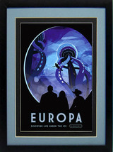 Eropa Life Under Ice NASA Graphic Inspirational Travel Poster Custom Fra... - $62.15