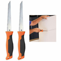 2 Pc 12&quot; Utility Wallboard Drywall Hand Jab Saw Confirm Rubber Grip Handsaw - £18.07 GBP