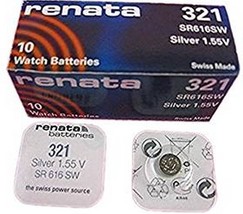 Renata Watch Battery Swiss Made Renata 321 or SR616SW (5 Batteries, 321 or SR616 - £13.58 GBP