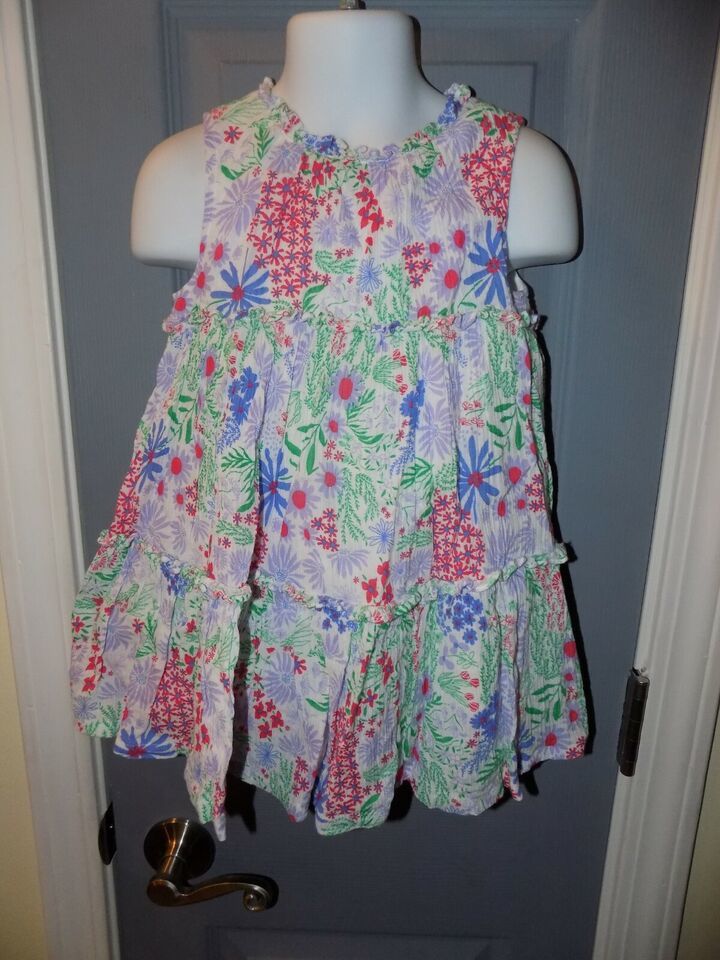 Primary image for Tucker+Tate Flower Print Lined Dress Size 24 Months Girl's EUC