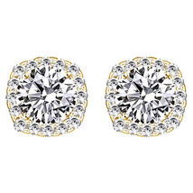 0.50 Ct Round Cut Diamond Women&#39;s Stud Earrings 14k Yellow Gold Finish 925 - £70.33 GBP