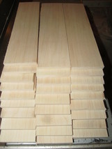 Twelve (12) Pieces Thin, Kiln Dried, Sanded Maple 12&quot; X 3&quot; X 3/8&quot; Lumber Wood - £28.53 GBP