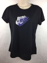 Nike Women&#39;s Black Purple Dri-Fit Athletic Shirt Size M 8-10 - £10.95 GBP