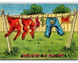 Comic Clothes On Clothesline Some of My Old Hangouts DB Postcard S2 - £3.99 GBP