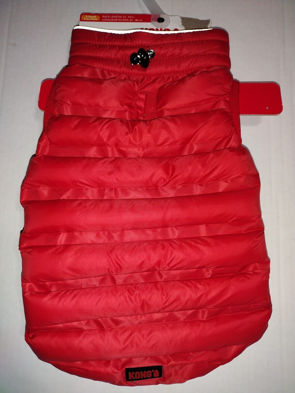 Primary image for KONG DOG RED JACKET PARACHUTE PUFFER OUTERWEAR INSULATED SIZE XS