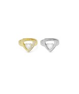 Triangle  CZ Adjustable Ring, Sku#A156 - $5.90