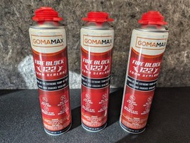 3 New GOMAMAX Fireblock 22 oz. Spray Foam Sealant 122 Fahrenheit - $39.99