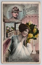 Soldier Remembrance Pretty Lady 1918 To Big Pool MD Postcard Y29 - £5.55 GBP