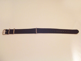 WATCH STRAP BAND ONE PIECE MILITARY STYLE BLACK NYLON 18mm  20mm  22mm  ... - $12.45
