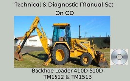 John Deere Backhoe Loader 410D 510D Diagnostic Service Manual Set  TM1512 TM1513 - £34.05 GBP+