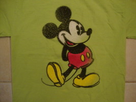 Walt Disney World Disneyland Mickey Mouse Character Lime Green T Shirt S - $15.53