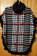 Joseph A. Women&#39;s Black Multi Houndstooth Plaid Pullover Sweater Size Med - £20.12 GBP