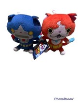 2 Yokai Yo-kai Watch Robonyan &amp; Jibanyan Cats 6” Plush Toys Hasbro 2015 *New - £15.68 GBP