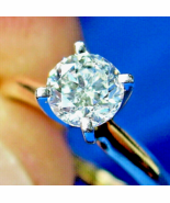 Earth mined Diamond Round Brilliant Solitaire Solid 14k Gold Engagement ... - $68,843.22 MXN
