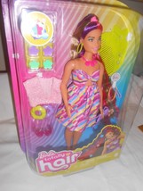 Barbie Totally Hair Fashion Doll Flower Theme ultra Long Hair &amp; 15 Styling Matte - £19.61 GBP