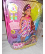 Barbie Totally Hair Fashion Doll Flower Theme ultra Long Hair &amp; 15 Styli... - £19.42 GBP