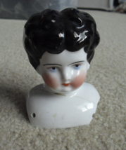 Antique Germany 3  China Head Woman Doll Head and Shoulders 4&quot; Tall - £50.68 GBP