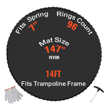 VEVOR Replacement Trampoline Mat, 14ft Frame, Round, Fit 7&quot; Spring Length - €47,14 EUR