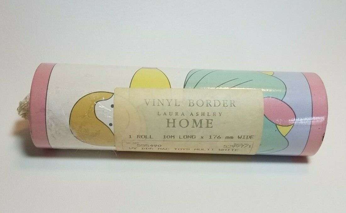 Vintage Laura Ashley Home Vinyl Wallpaper Border 1 Roll 10M  x 176mm Wide TOYS - $26.68