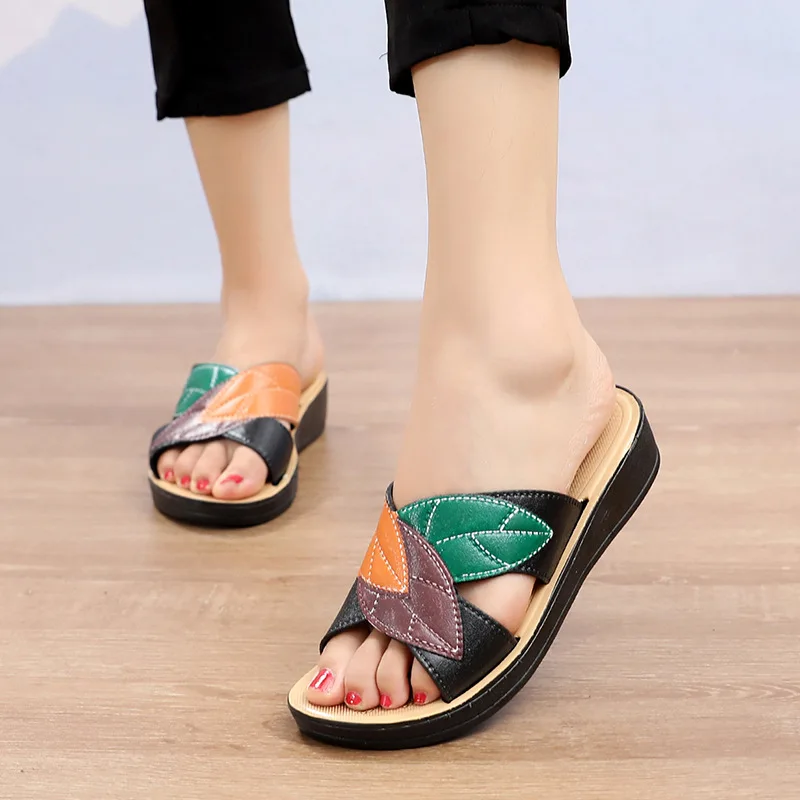 Women Loafers Patches Stitching Flat slippers Woman Summer Flats Soft Candy Colo - £16.74 GBP