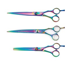 MPP Dog Grooming Shears Rainbow Straight Curved or Thinning - Kits Too - 52 Hard - £68.26 GBP+