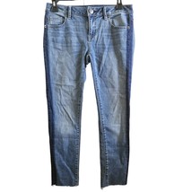 Medium Wash Raw Hem Skinny Jeans Size 24 - £19.46 GBP