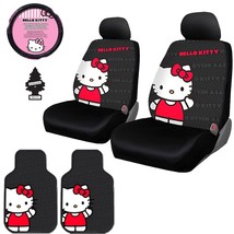6PC Hello Kitty Universal Car Truck Seat Steering Covers Mats Accessories Set - £88.36 GBP