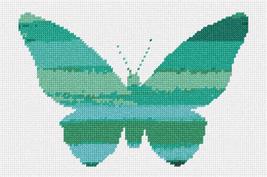 Pepita Needlepoint Canvas: Ombre Butterfly Teal, 10&quot; x 7&quot; - £39.62 GBP+