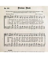 1883 Gospel Hymn Precious Blood Sheet Music Victorian Church Religious A... - $367.96 MXN