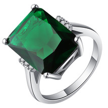 Amazing BRAND NEW 10.5 Carat Emerald Ring~Sizes 6 - 7 ~Gift Bag Included - £17.93 GBP