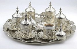 SALE (SET of 6) Ottoman Turkish Greek Arabic Coffee Espresso Serving Cup Saucer  - £44.65 GBP