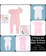 5pcs Lot Baby Romper Bodysuit Cotton Long Short Sleeve Mittens Footed Do... - $28.19+