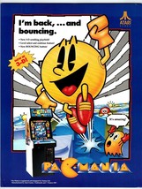 Pacmania Arcade Flyer Original 1987 Video Game Retro Art Pac-Man In 3-D ... - $29.48