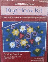 Creations by Caron Rug Hook Kit Spring Garden HR0012 18&quot; x 27&quot; NEW - £39.10 GBP