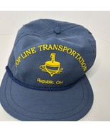 Vintage Top Line Transportation Republic Ohio Trucker Hat Strapback Cap ... - $19.28 CAD